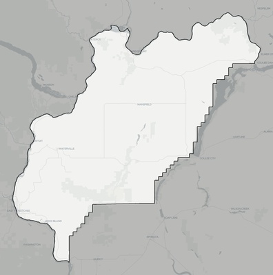 Douglas County WA county basemap context