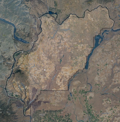 Douglas County WA USGS imagery and topo map