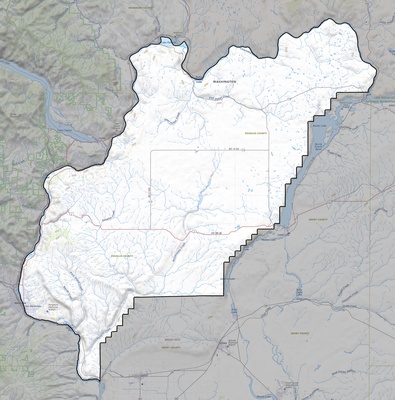 Douglas County WA USGS topo map