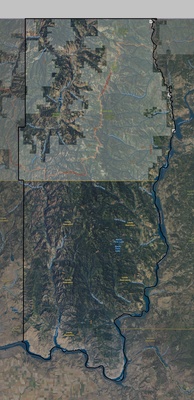 Ferry County WA USGS imagery and topo map