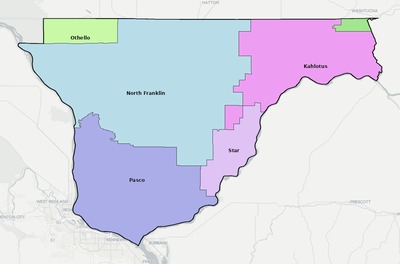 Franklin County WA school district boundaries map
