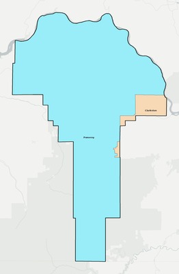 Garfield County WA school district boundaries map