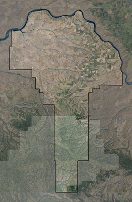 Garfield County WA USGS imagery and topo map
