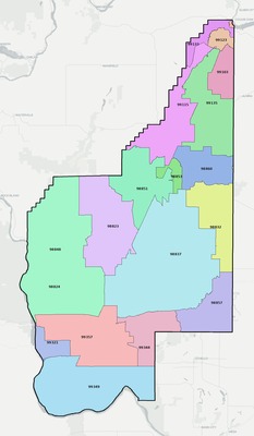 Grant County WA ZIP code boundaries map
