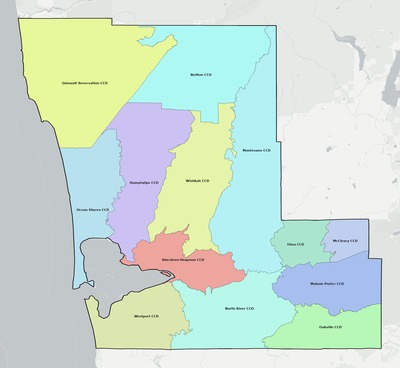 Grays Harbor County WA townships and subdivisions map