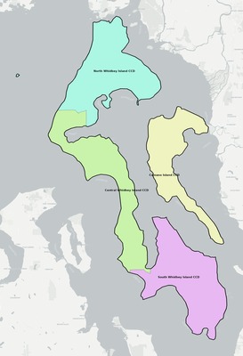 Island County WA townships and subdivisions map
