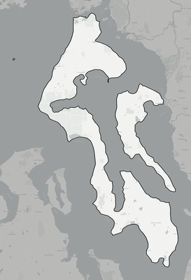 Island County WA county basemap context