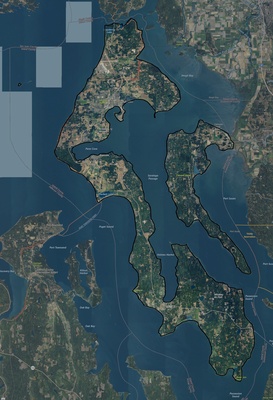 Island County WA USGS imagery and topo map