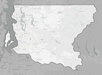 King County WA county basemap context