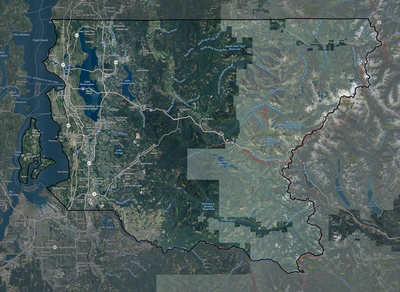 King County WA USGS imagery and topo map