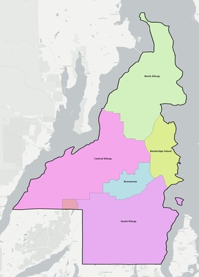 Kitsap County WA school district boundaries map