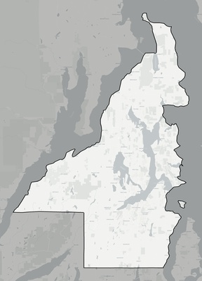 Kitsap County WA county basemap context