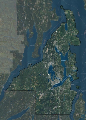 Kitsap County WA USGS imagery and topo map