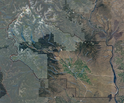 Kittitas County WA USGS imagery and topo map