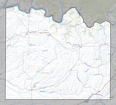Lincoln County WA USGS topo map