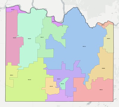 Lincoln County WA ZIP code boundaries map