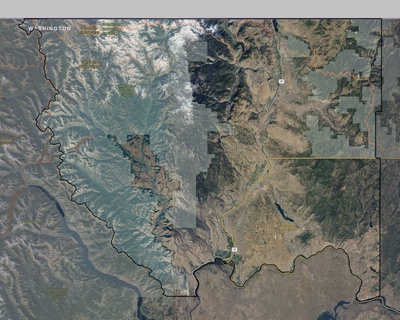Okanogan County WA USGS imagery and topo map
