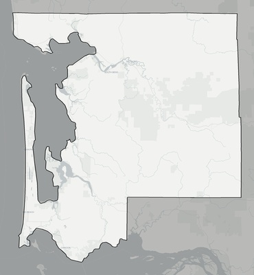 Pacific County WA county basemap context