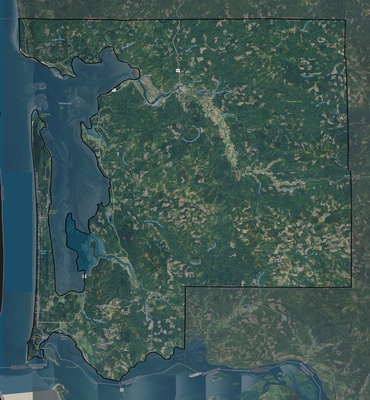 Pacific County WA USGS imagery and topo map