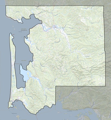 Pacific County WA USGS topo map
