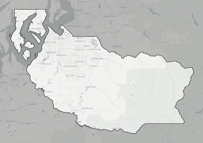 Pierce County WA county basemap context