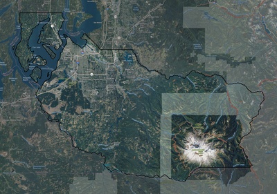 Pierce County WA USGS imagery and topo map