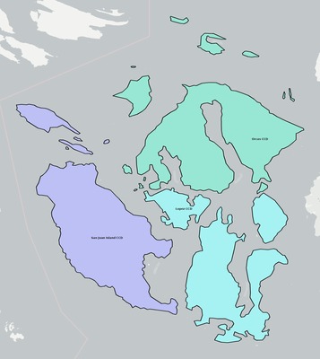 San Juan County WA townships and subdivisions map