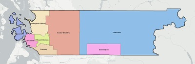 Skagit County WA school district boundaries map