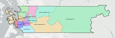 Skagit County WA townships and subdivisions map
