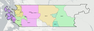 Skagit County WA ZIP code boundaries map
