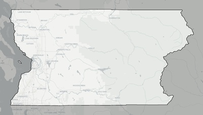 Snohomish County WA county basemap context