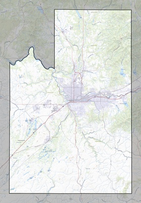 Spokane County WA USGS topo map