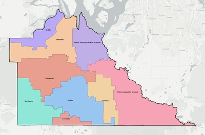 Thurston County WA school district boundaries map