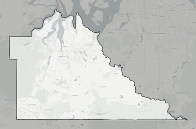 Thurston County WA county basemap context