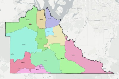 Thurston County WA ZIP code boundaries map