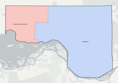 Wahkiakum County WA school district boundaries map