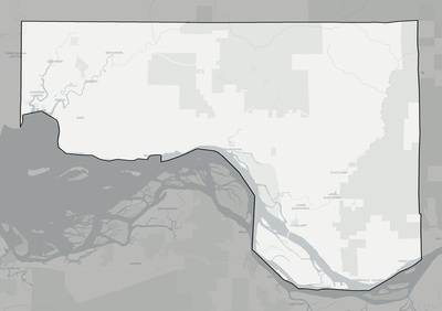 Wahkiakum County WA county basemap context