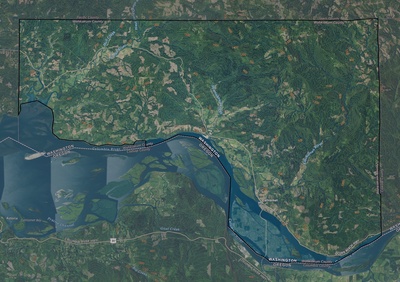 Wahkiakum County WA USGS imagery and topo map