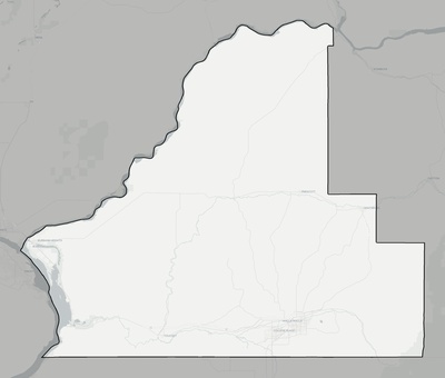 Walla Walla County WA county basemap context