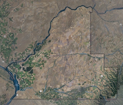 Walla Walla County WA USGS imagery and topo map