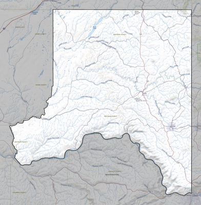 Whitman County WA USGS topo map