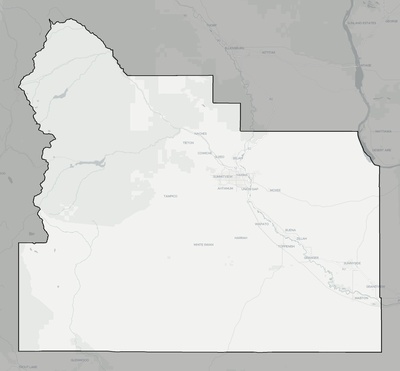 Yakima County WA county basemap context