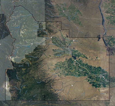 Yakima County WA USGS imagery and topo map