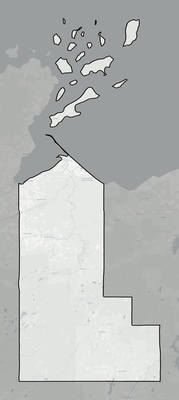 Ashland County WI county basemap context