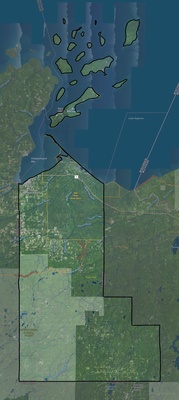 Ashland County WI USGS imagery and topo map