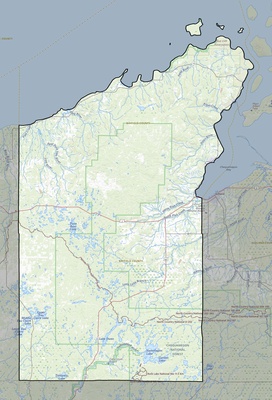 Bayfield County WI USGS topo map