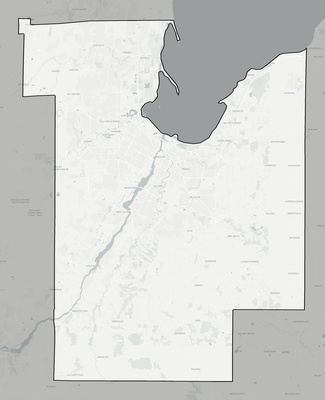 Brown County WI county basemap context