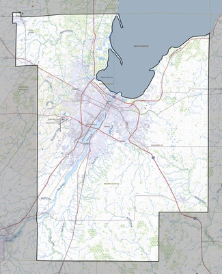 Brown County WI USGS topo map