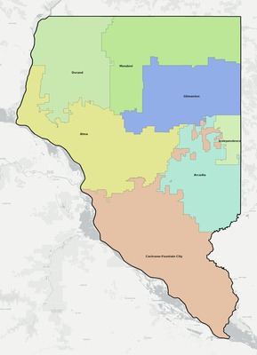 Buffalo County WI school district boundaries map