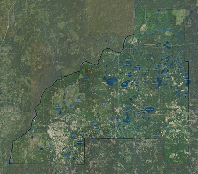 Burnett County WI USGS imagery and topo map